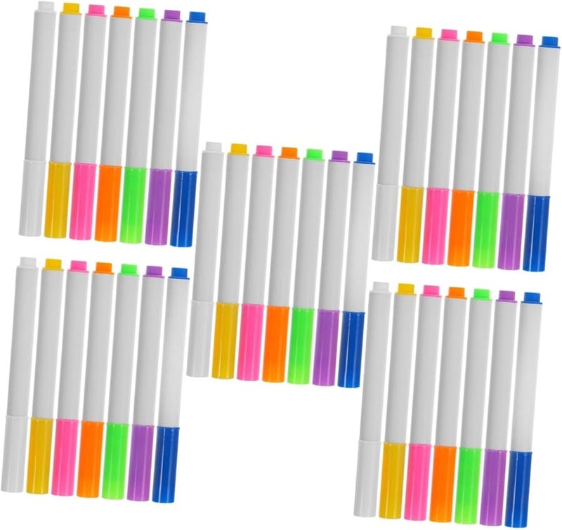 Jojofuny 5 Pack Fine Tip Dry Erase Markers For Whiteboard Office School Art Includes Storage Bag - Image 1